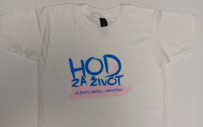 Dječja majica s natpisom Hod za život – više boja