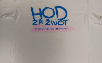 Majica s natpisom Hod za život – više boja